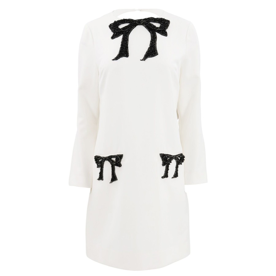 Clothing Mestiza | Katalin Mini Dress Ivory/Black