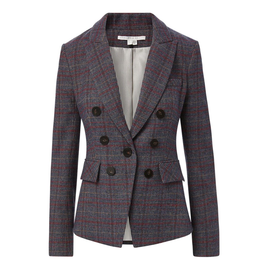 Clothing Veronica Beard | Lawrence Plaid Dickey Jacket Multi