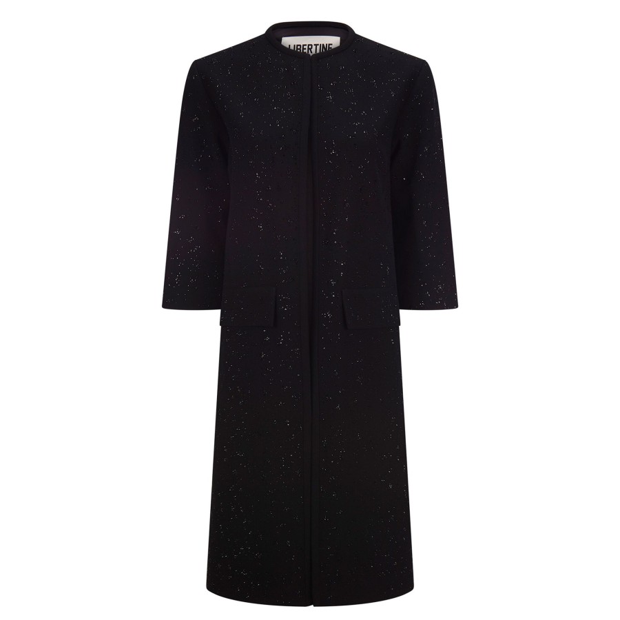 Clothing Libertine | Heavy Stardust Duster Coat Black