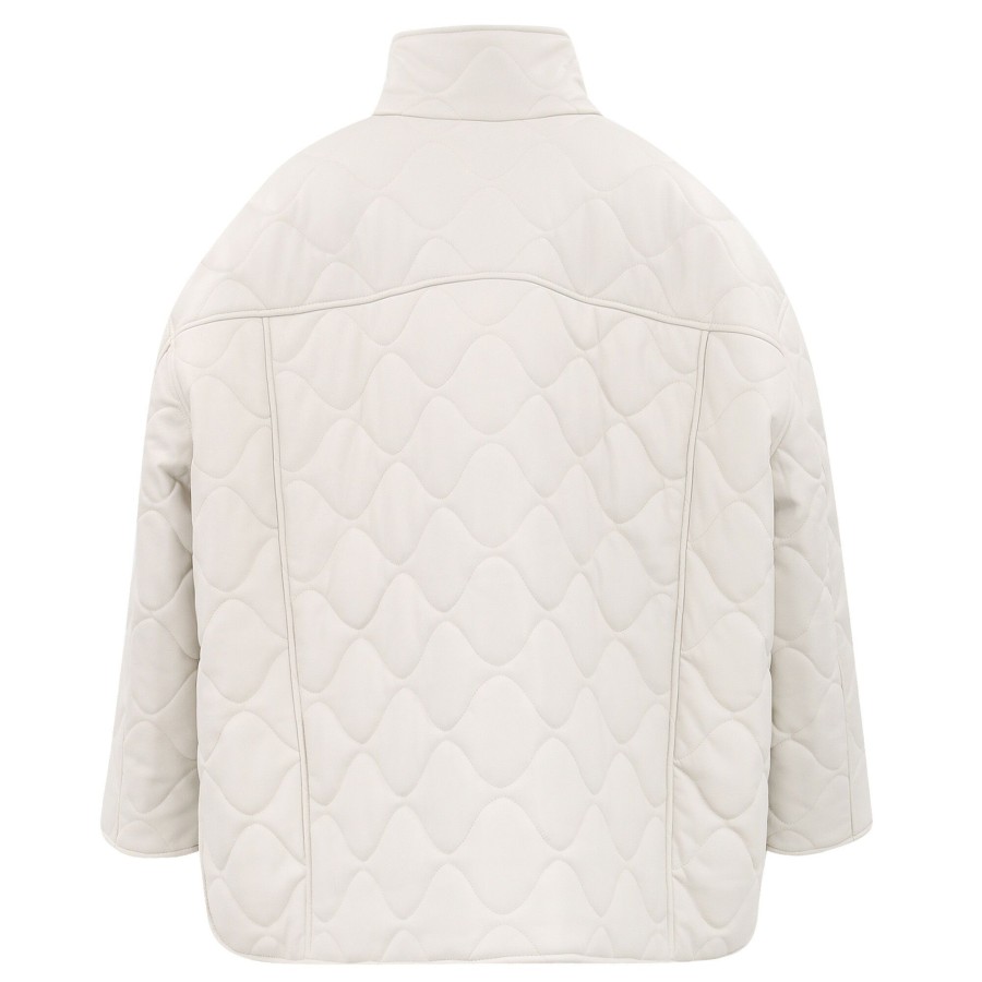 Clothing LaMarque | Verina Faux Leather Quilted Coat Bone