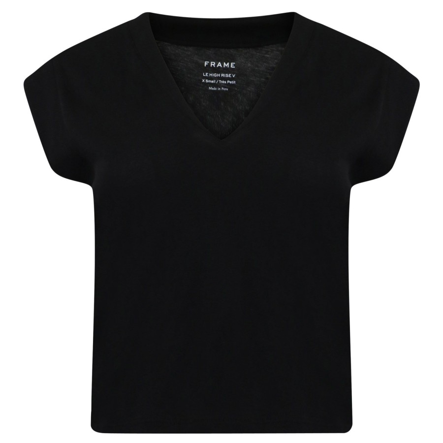 Clothing Frame | Le High Rise V-Neck Tee Noir