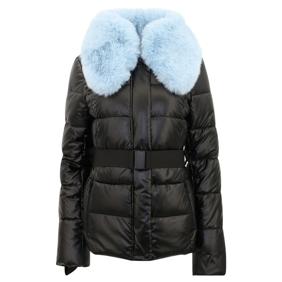 Clothing Apparis | Odin Faux Fur Trim Ski Jacket Noir