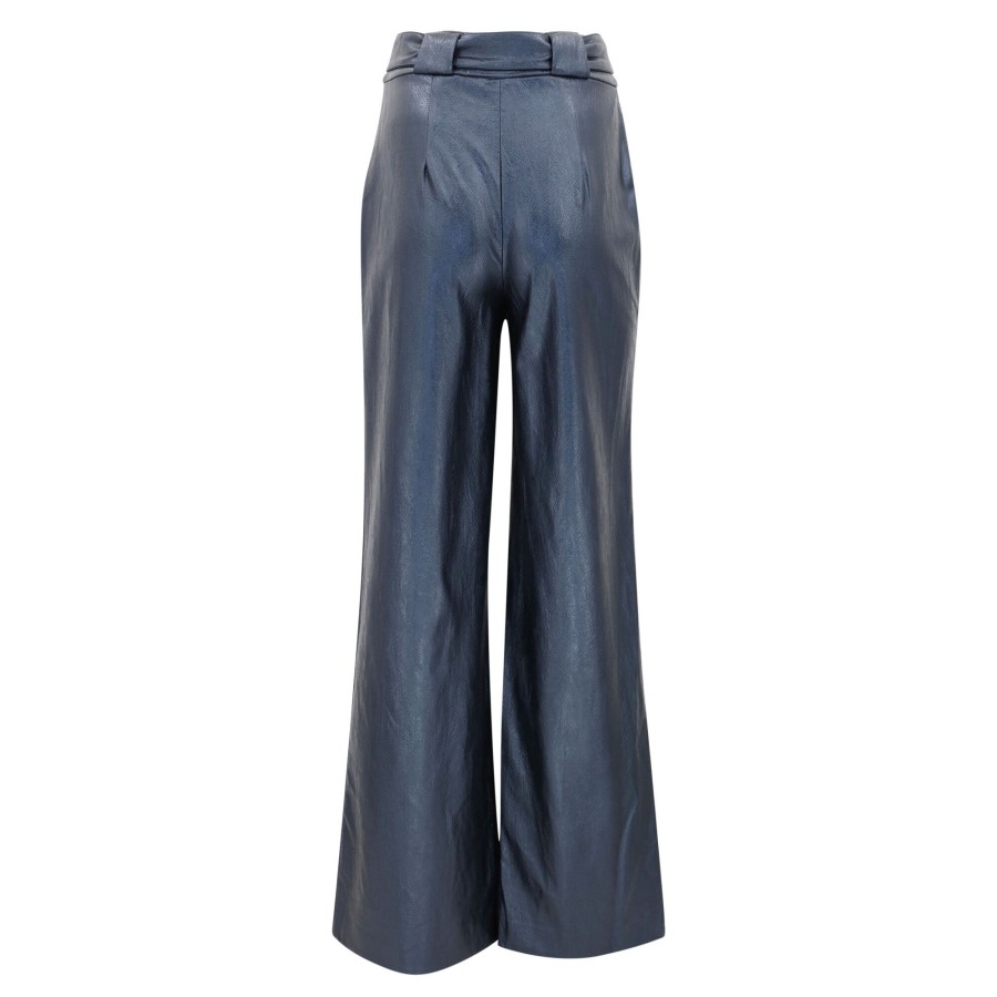 Clothing Ramy Brook | Bella Faux Leather Pant Navy