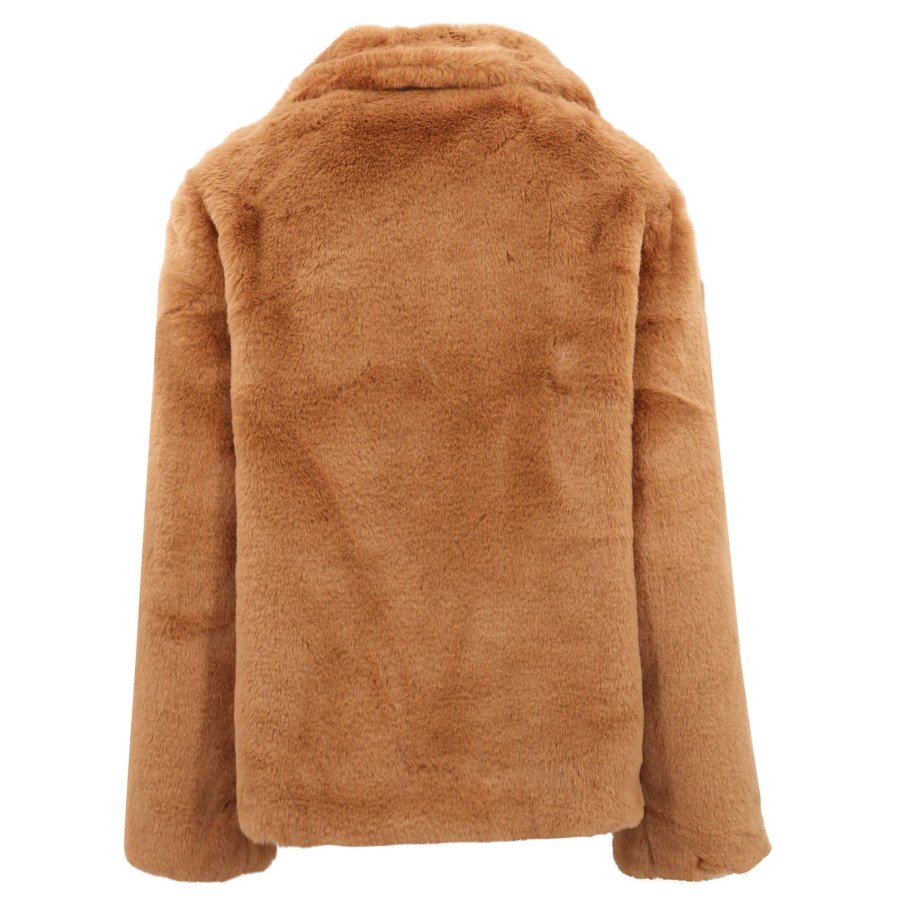 Clothing Apparis | Milly Plant-Based Fur Coat Biscuit