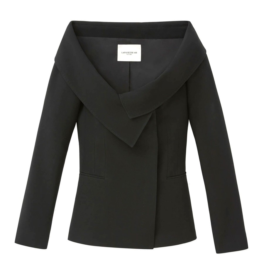 Clothing Lafayette 148 New York | Portrait Collar Blazer Black