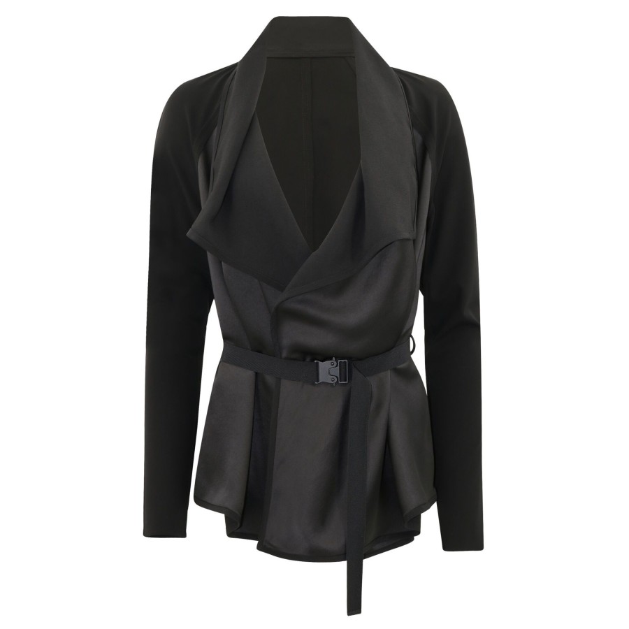 Clothing KZ_K Studio | Nova Draped Jacket Noir