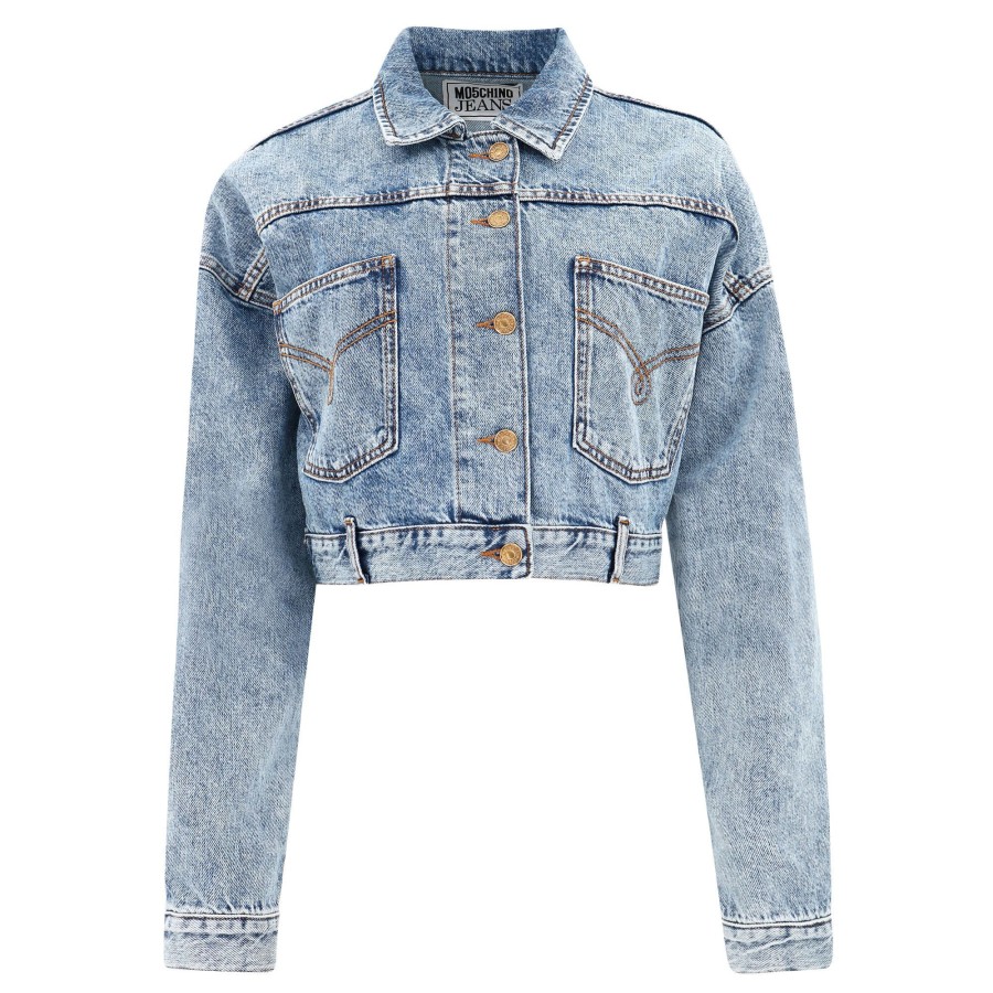 Clothing Moschino Jeans | Cropped Jacket Denim