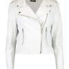 Clothing LaMarque | Lamb Leather Moto Jacket Winter White (Out Of Stock)