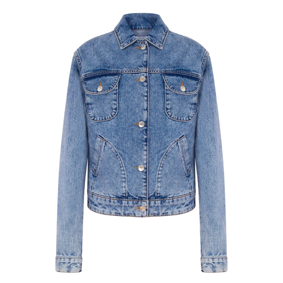 Clothing Moschino Jeans | Recycled Blue Jacket Denim