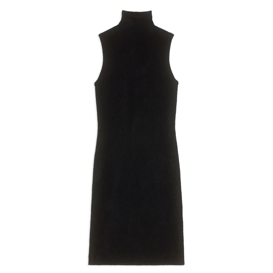 Clothing Theory | Velvet Turtleneck Dress Black