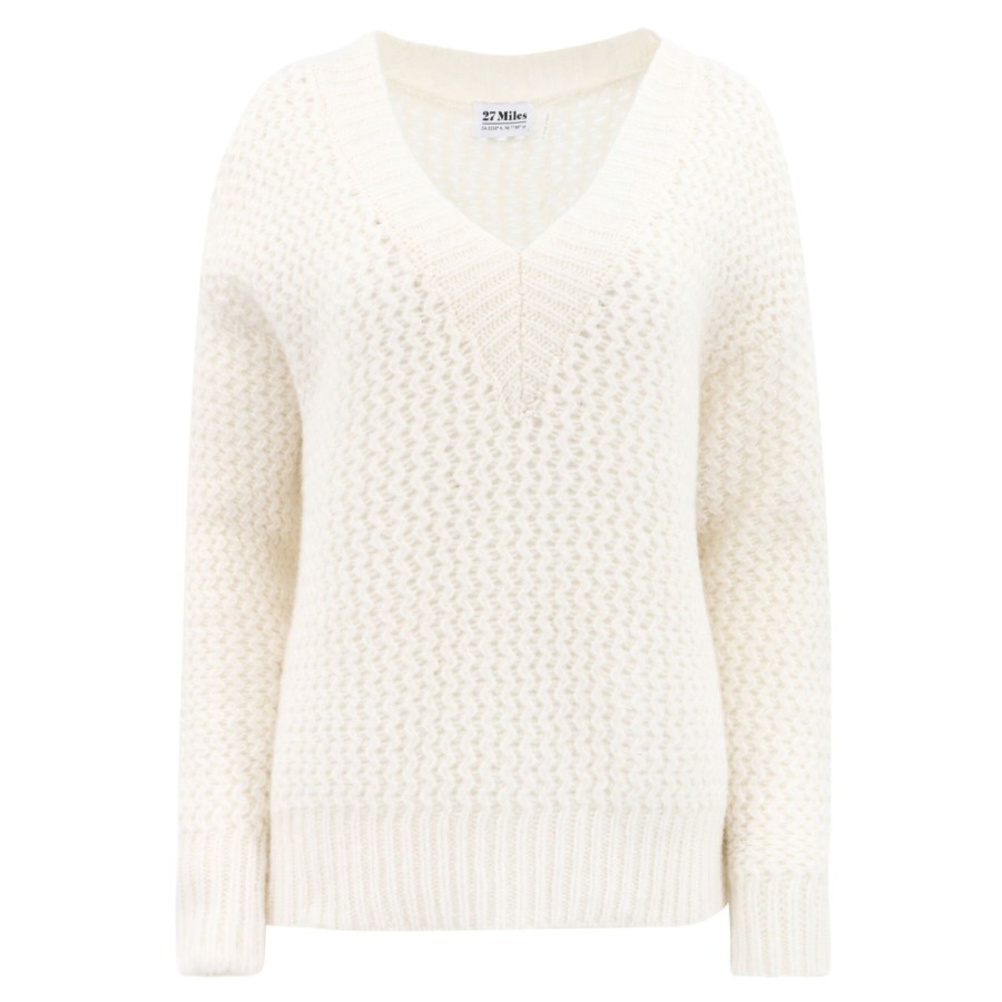 Clothing 27 Miles Malibu | Sloane Oversized V-Neck Sweater Ocean Wash