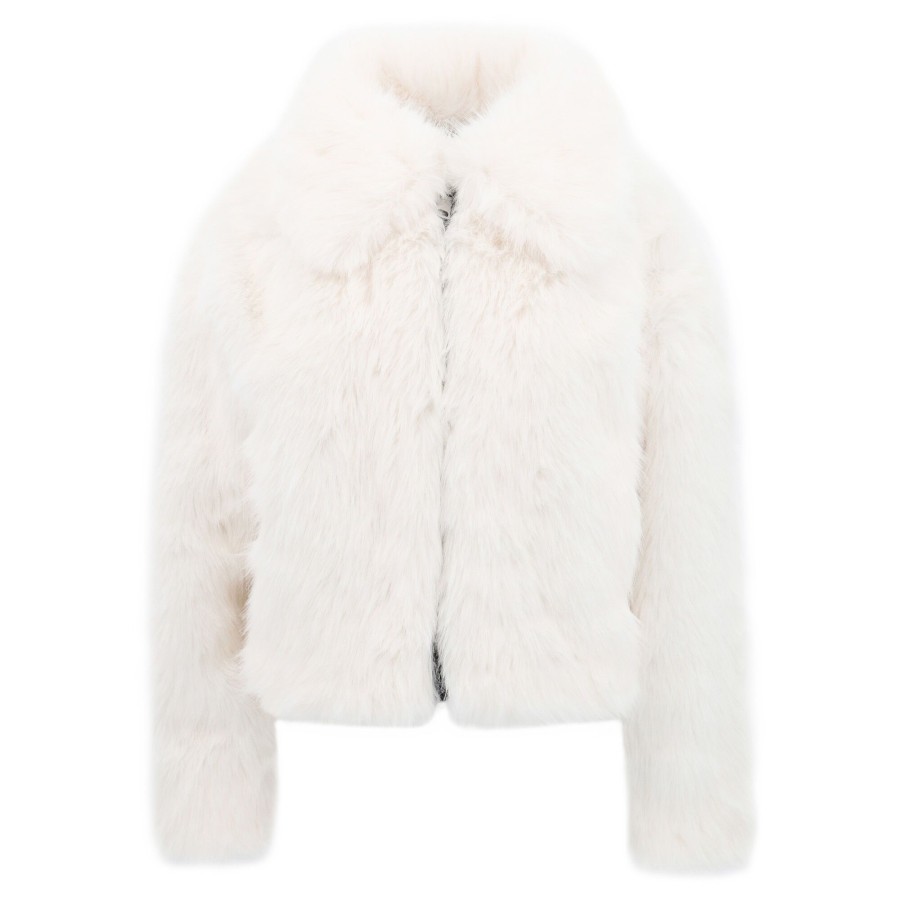 Clothing Apparis | Aubin Faux Fur Coat Off White