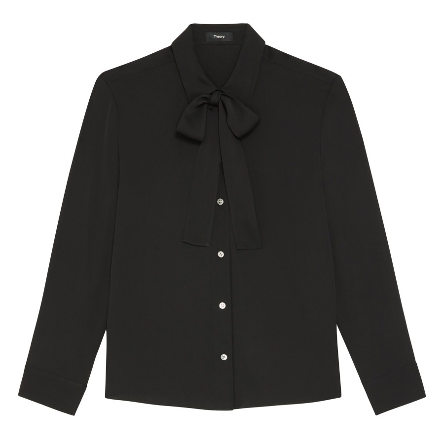 Clothing Theory | Tie Neck Blouse Black