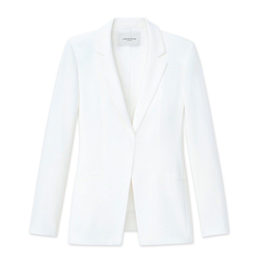 Clothing Lafayette 148 New York | Finesse Crepe Belted Blazer Cloud