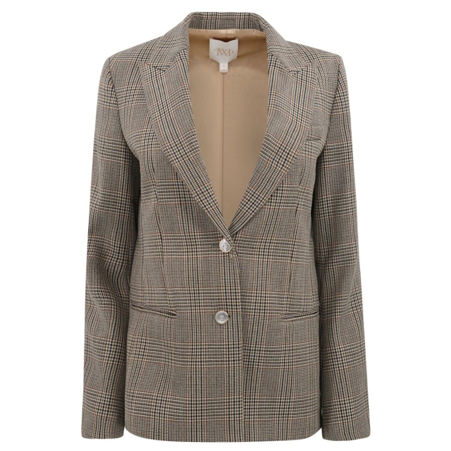 Clothing Twp | Husband Wool Blazer Beige/Green/Plaid