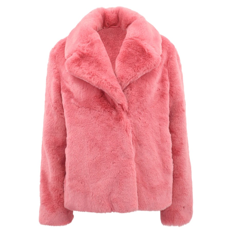 Clothing Apparis | Milly Plant-Based Fur Coat Guava