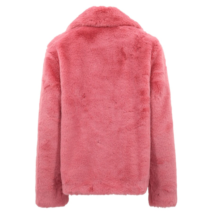 Clothing Apparis | Milly Plant-Based Fur Coat Guava