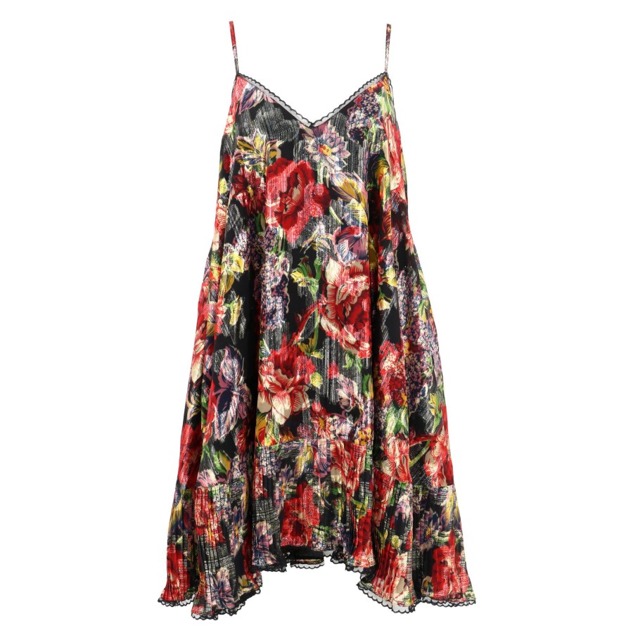 Clothing Love The Label | Opal Mini Dress Gold Lurex Floral