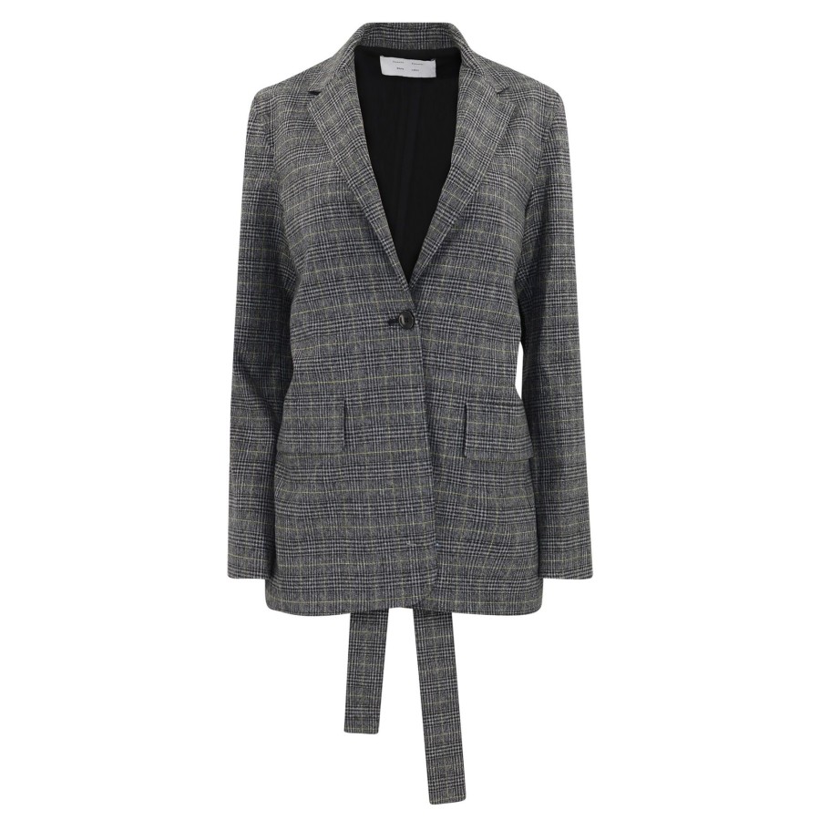 Clothing Proenza Schouler White Label | Plaid Suiting Blazer Black/White