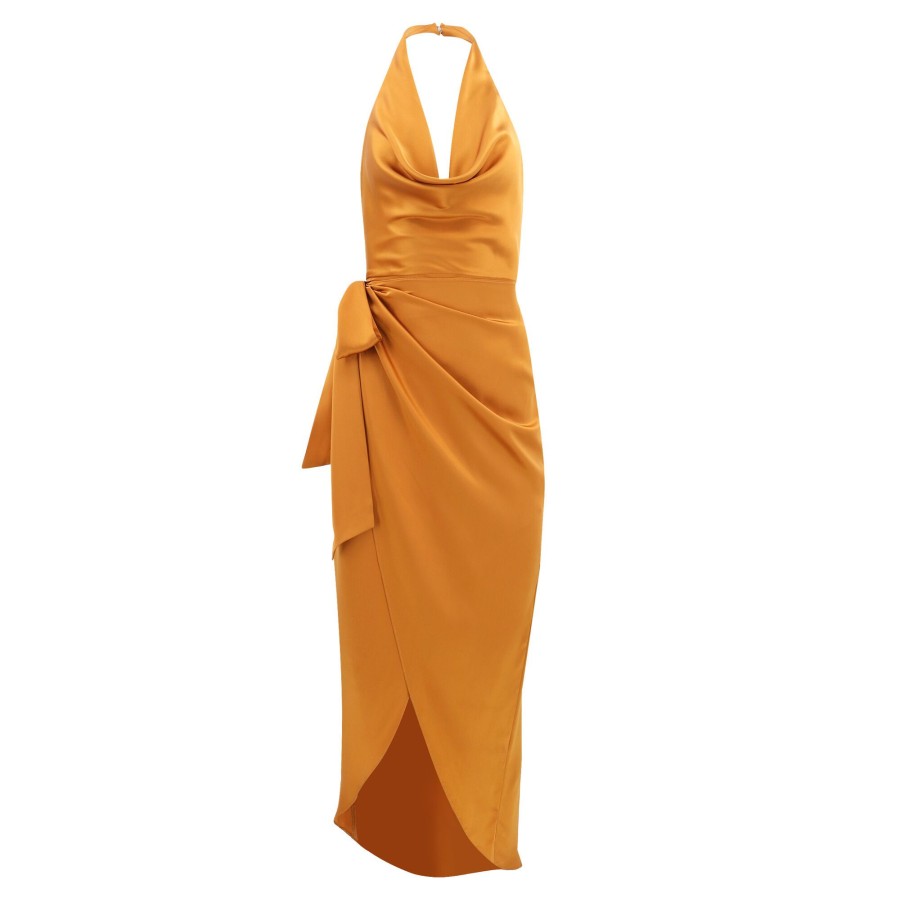 Clothing Amanda Uprichard | Martine Silk Gown Bronze