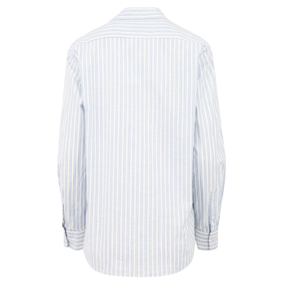 Clothing Frank & Eileen | Eileen Relaxed Button-Up Shirt Blue Stripe