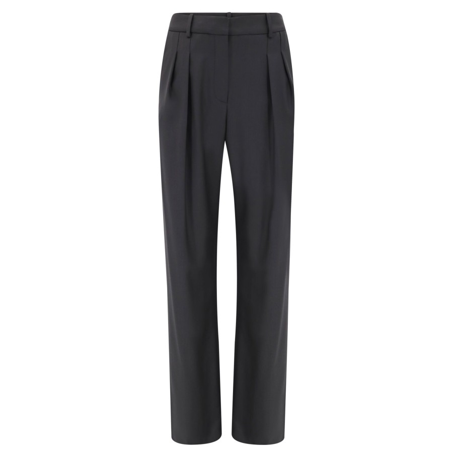 Clothing Loulou Studio | Sbiru Pleated Pant Grey Anthracite