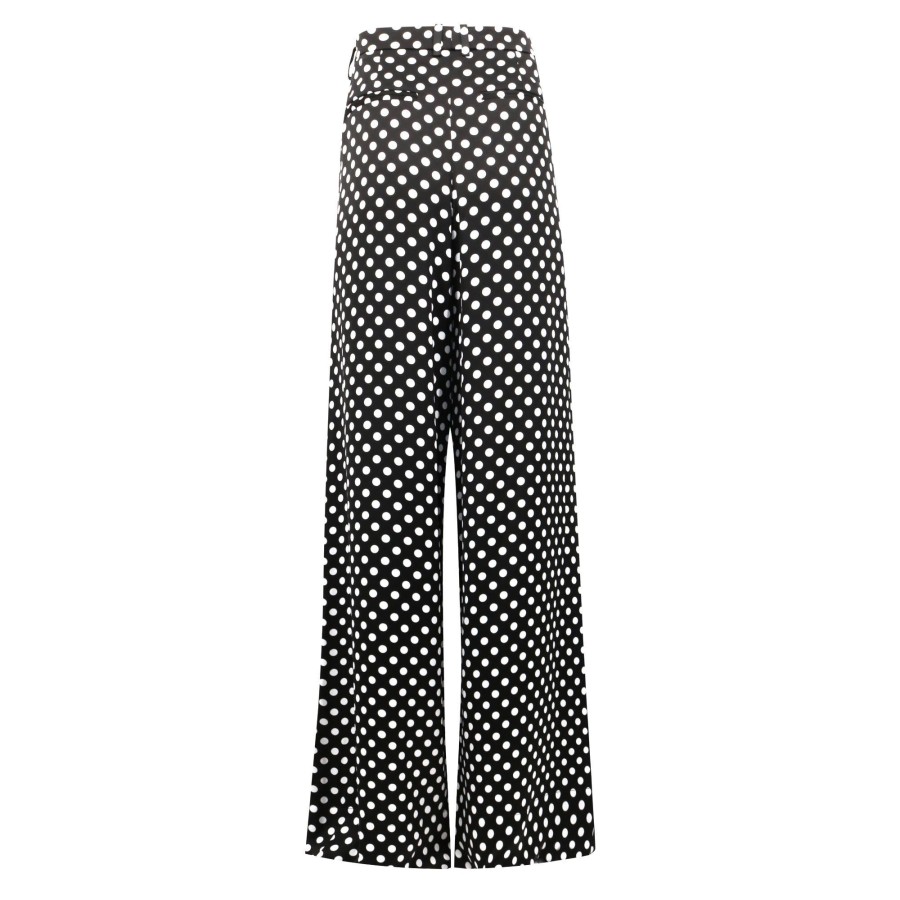 Clothing Saint Laurent | Polka-Dot Wide-Leg Pants Nero And Multi