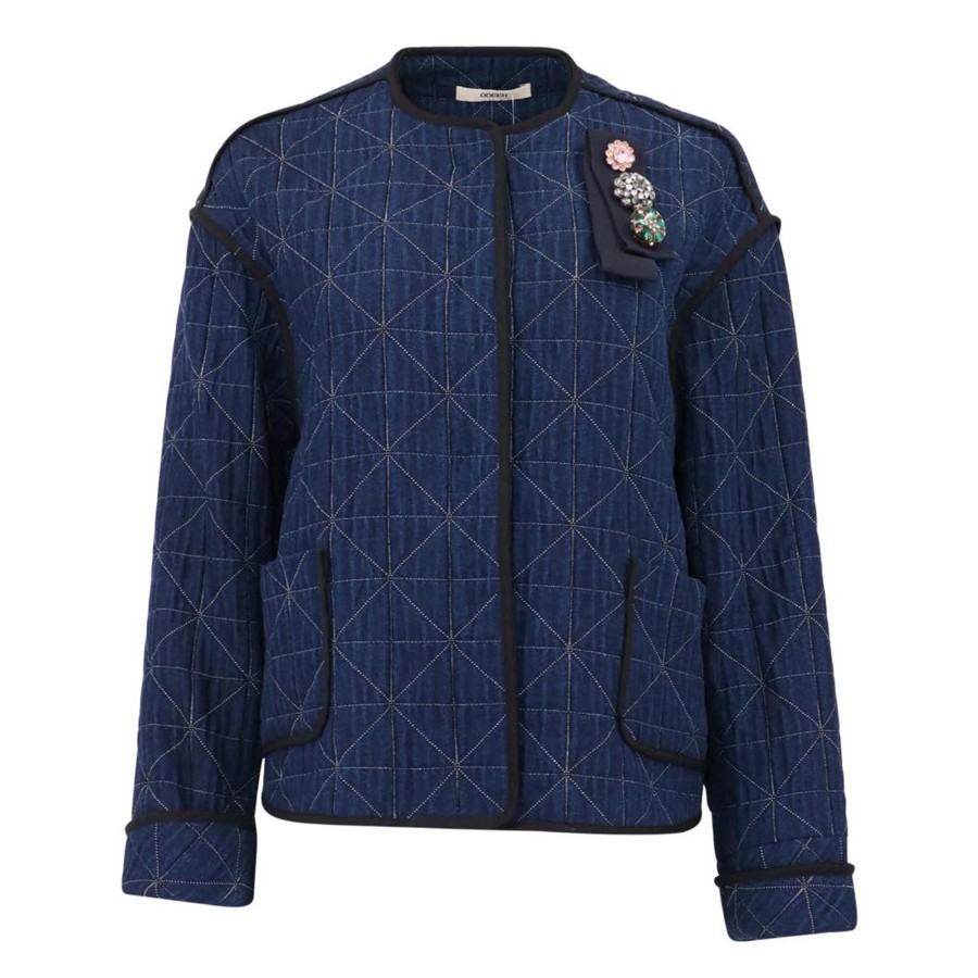 Clothing Odeeh | Quilted Italian Denim Jacket Indigo