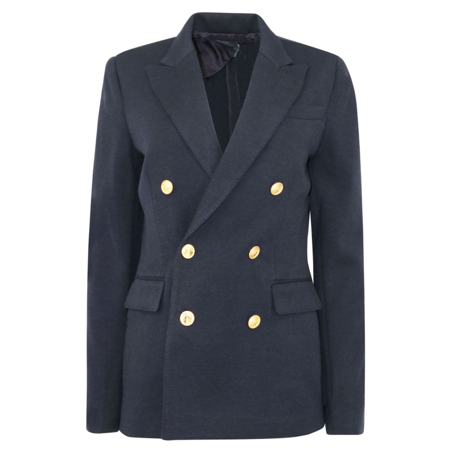 Clothing Polo Ralph Lauren | Double Knit Wool Blazer Navy