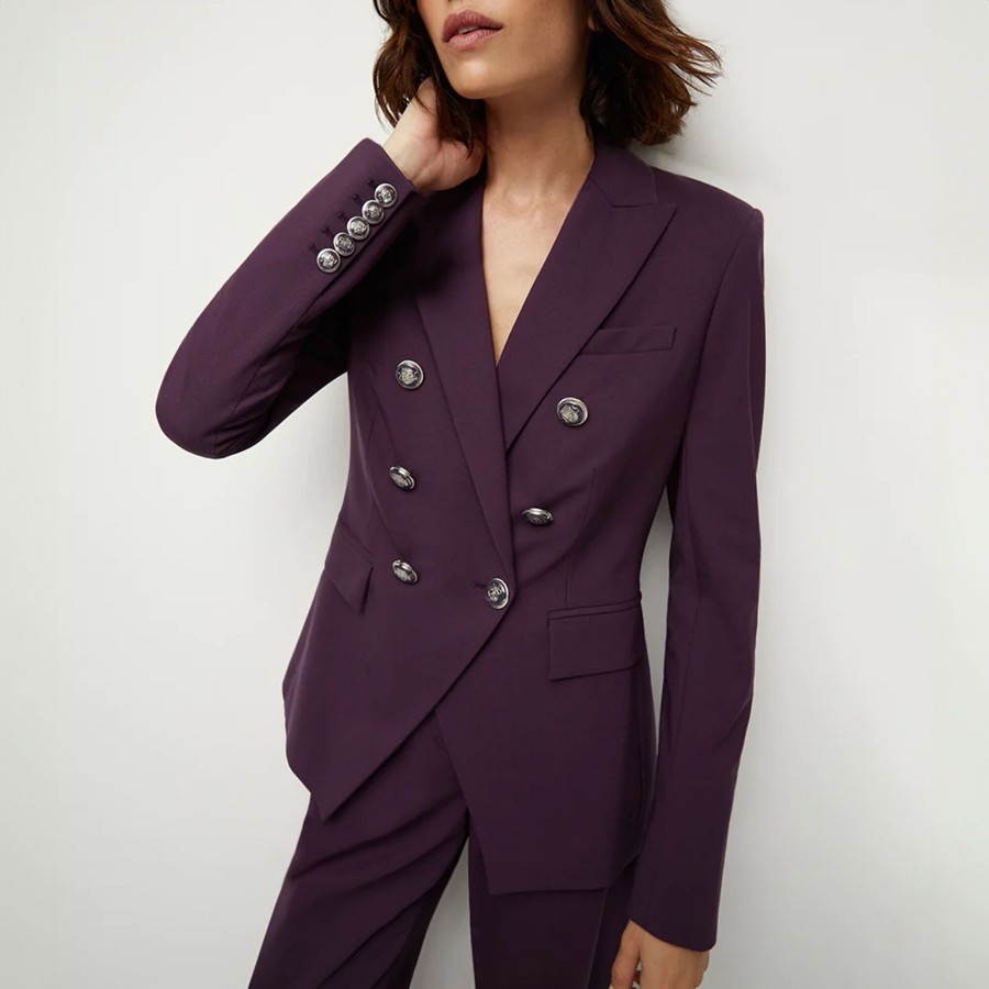 Clothing Veronica Beard | Miller Dickey Jacket Dark Aubergine