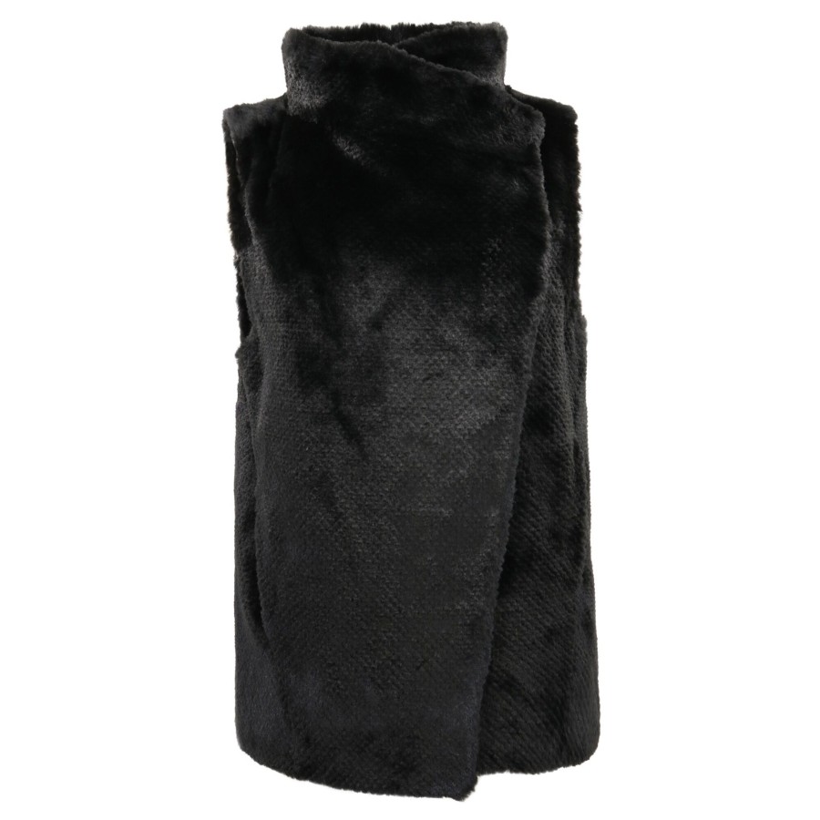 Clothing Jocelyn | Perforated Faux Fur Vest Oyster