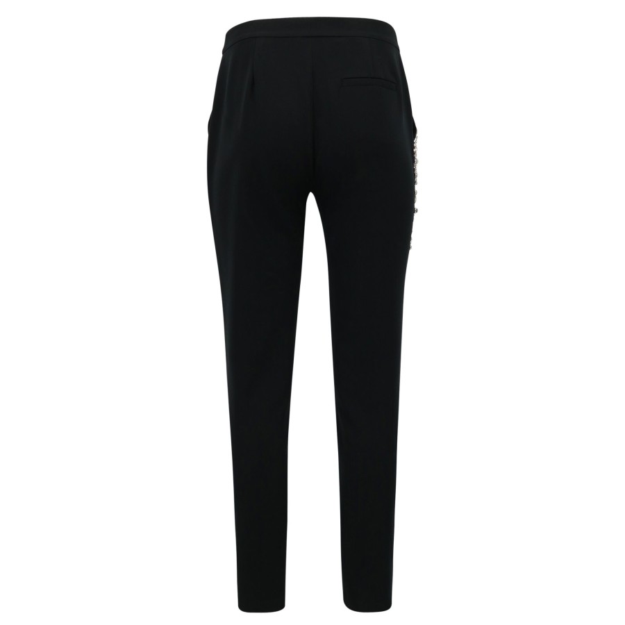 Clothing Hellessy | Fred Crystal Embroidery Pant Black