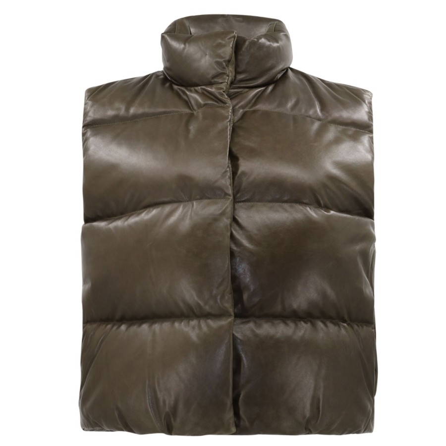 Clothing Polo Ralph Lauren | Luxe Sheep Skin Insulated Vest Deep Loden