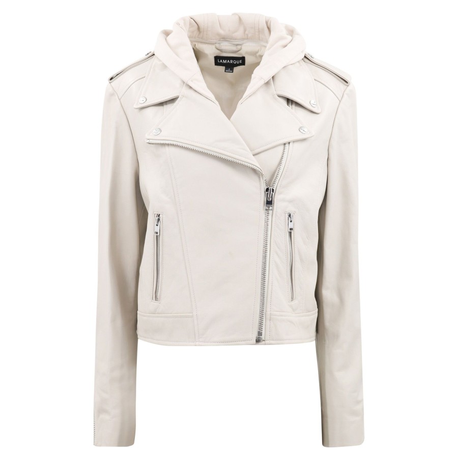 Clothing LaMarque | Holy Biker Jacket With Removable Hood Bone