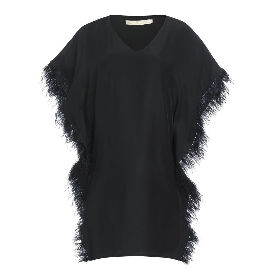 Clothing Marie Oliver | Maura Feather Dress Black