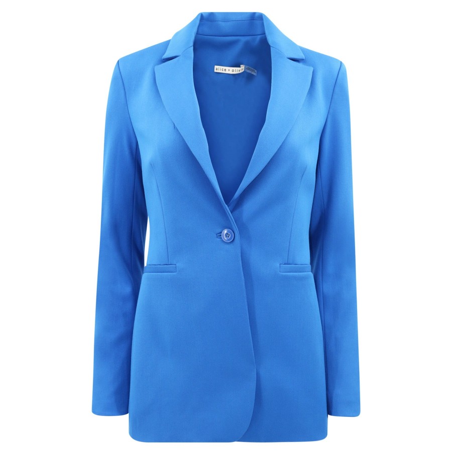 Clothing Alice + Olivia | Breann Fitted Blazer Sapphire