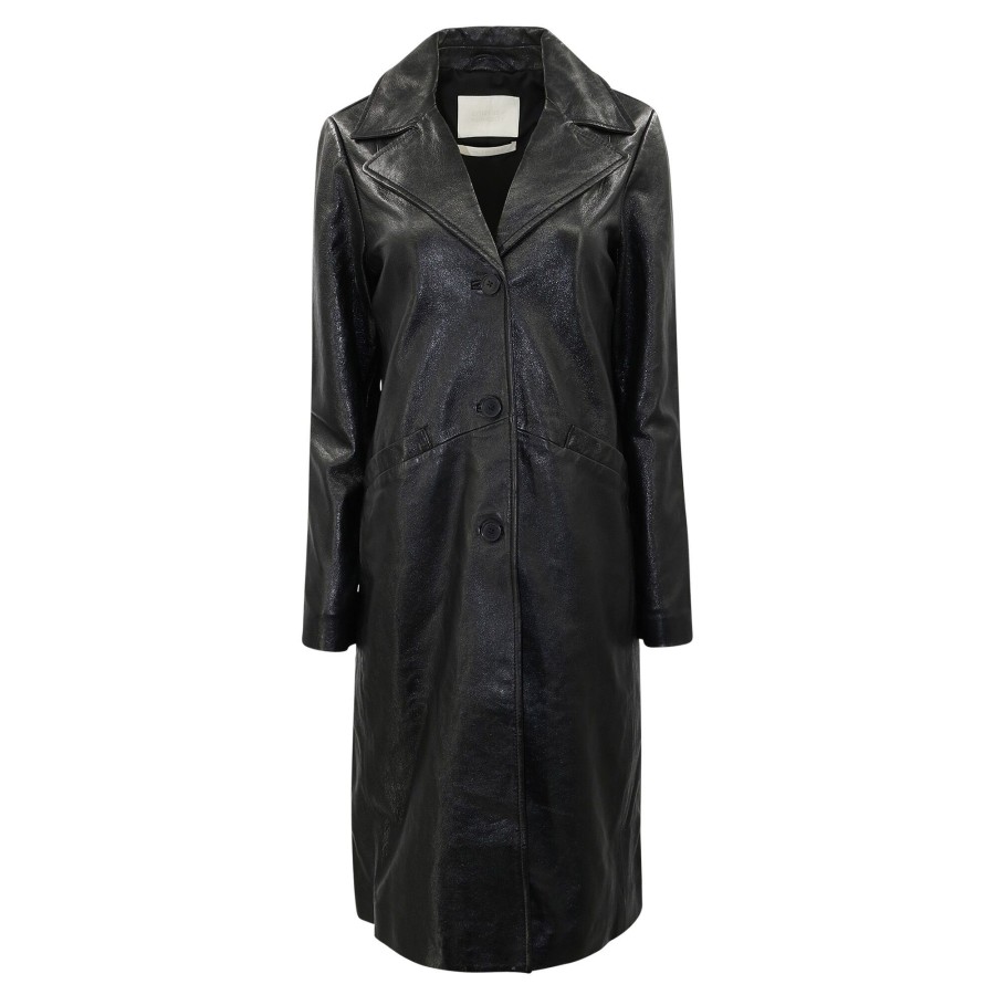 Clothing Citizens of Humanity | Bay Leather Coat Black