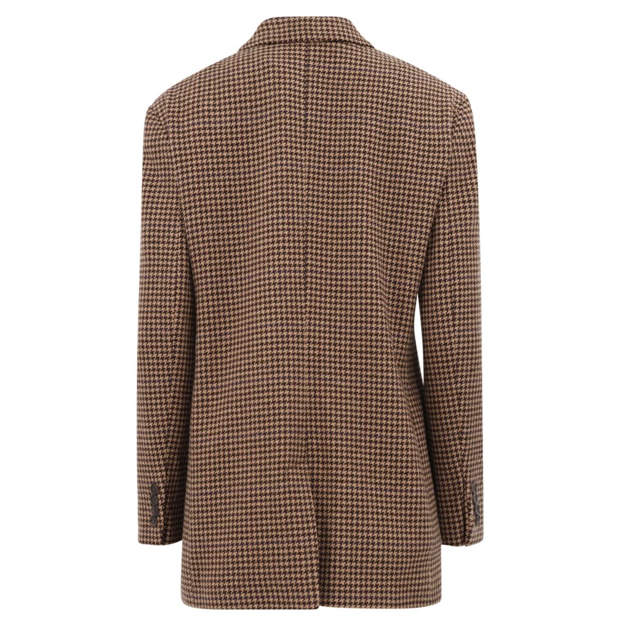 Clothing Polo Ralph Lauren | Houndstooth Relaxed Blazer Brown