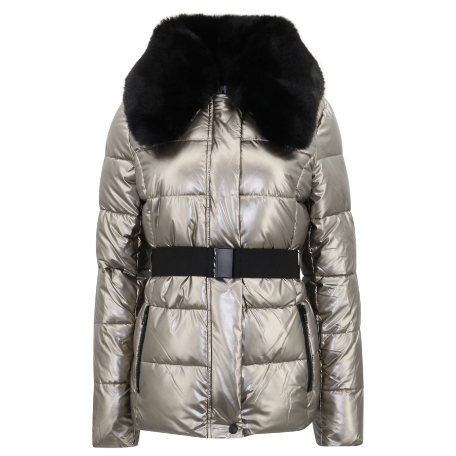 Clothing Apparis | Odin Faux Fur Trim Ski Jacket Silver