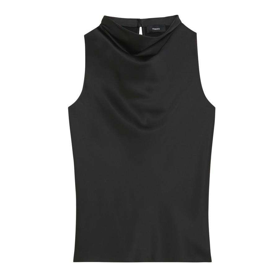 Clothing Theory | High Cowl Neck Top Black