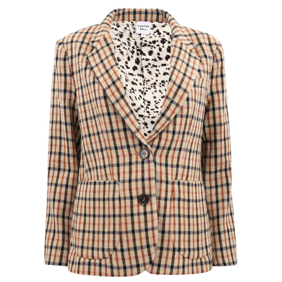 Clothing Hunter Bell | Catherine Plaid Blazer Small Check