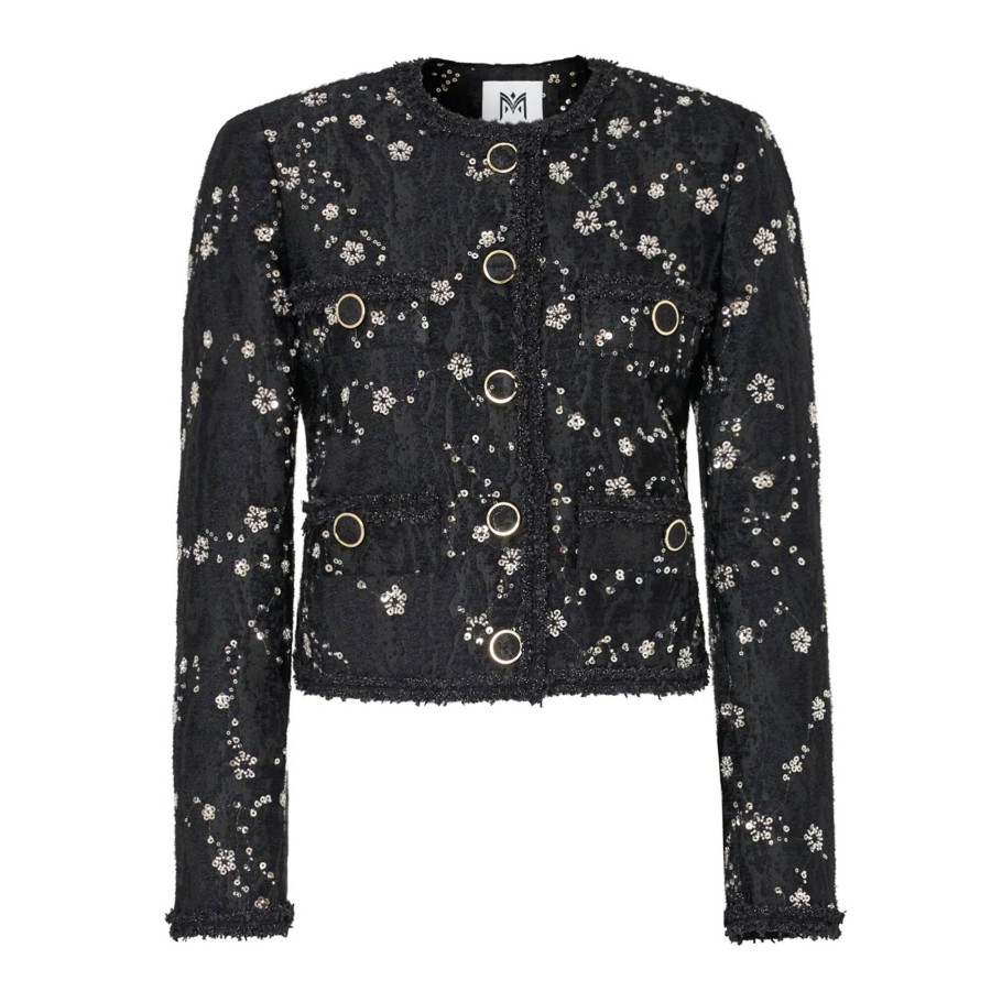 Clothing Milly | Phoebe Beaded Jacket Black