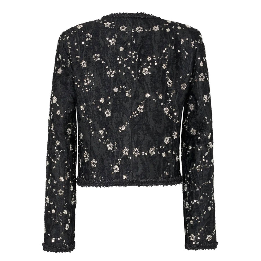 Clothing Milly | Phoebe Beaded Jacket Black