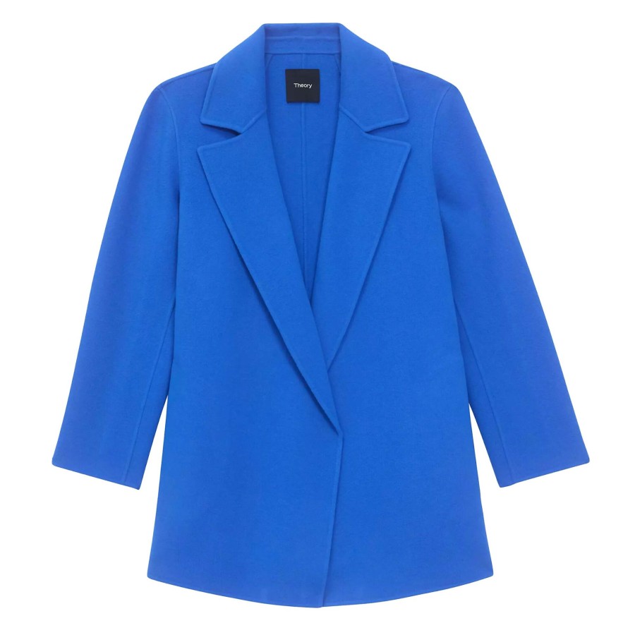 Clothing Theory | Clairene Wool-Cashmere Coat Sea