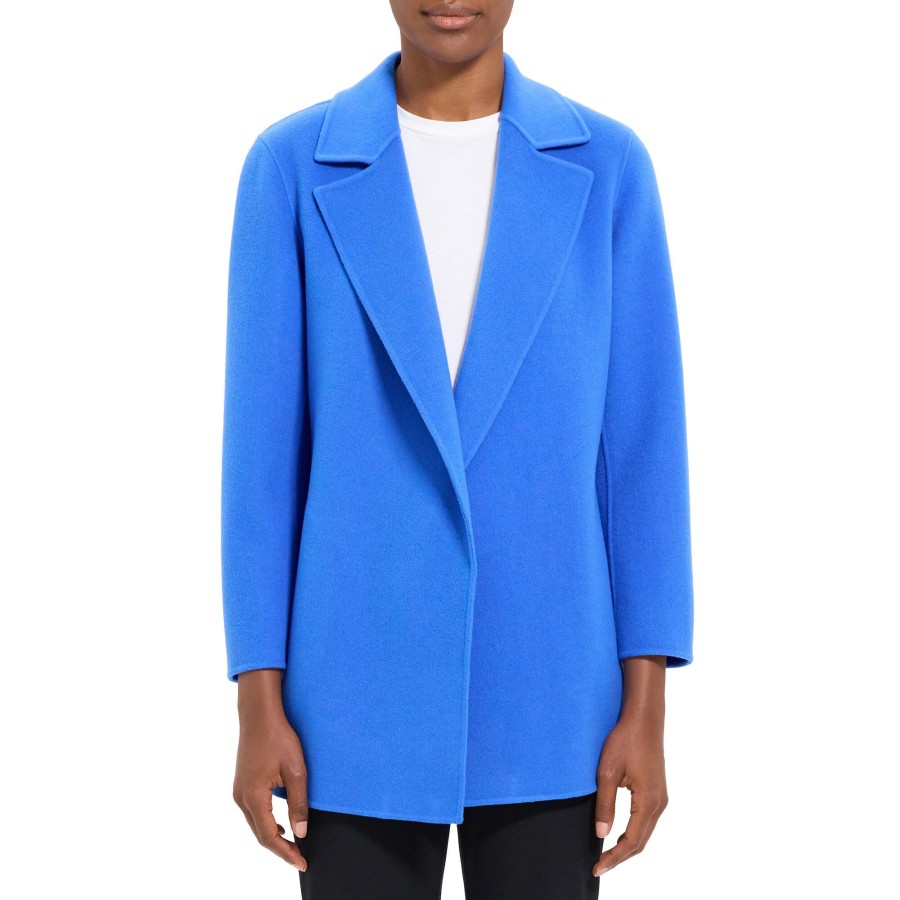 Clothing Theory | Clairene Wool-Cashmere Coat Sea