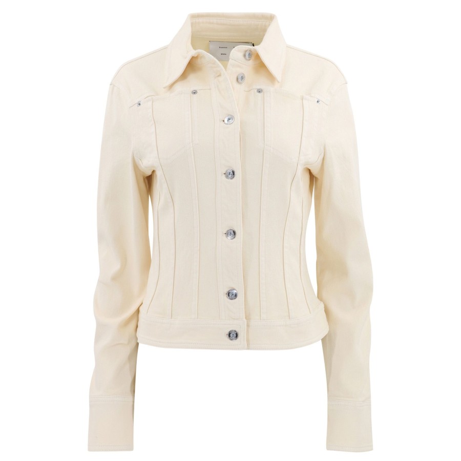 Clothing Proenza Schouler White Label | Denim Jacket Parchmen