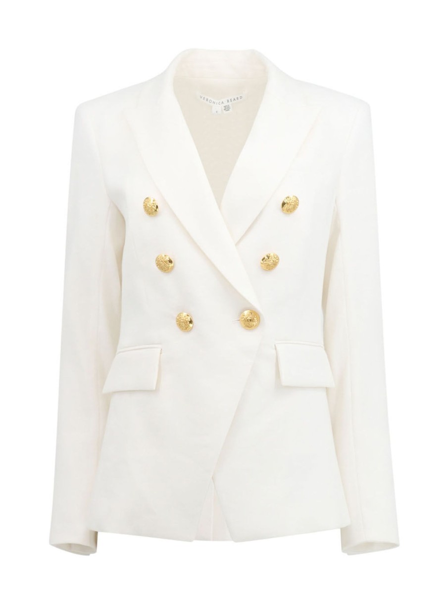 Clothing Veronica Beard | Miller Dickey Jacket White