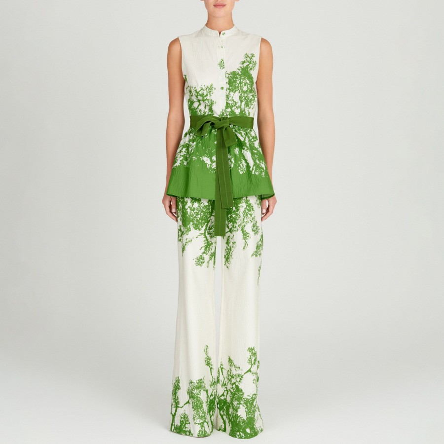 Clothing Silvia Tcherassi | Como Pant Green Cyprus