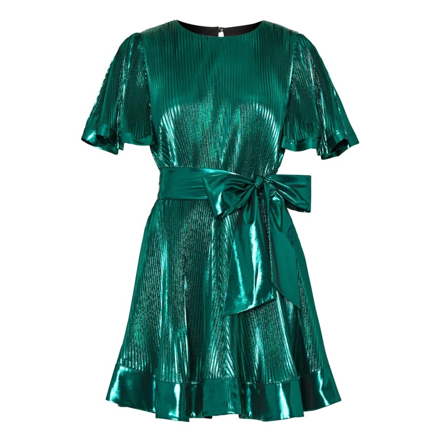 Clothing Milly | Lumi Pleated Dress Green