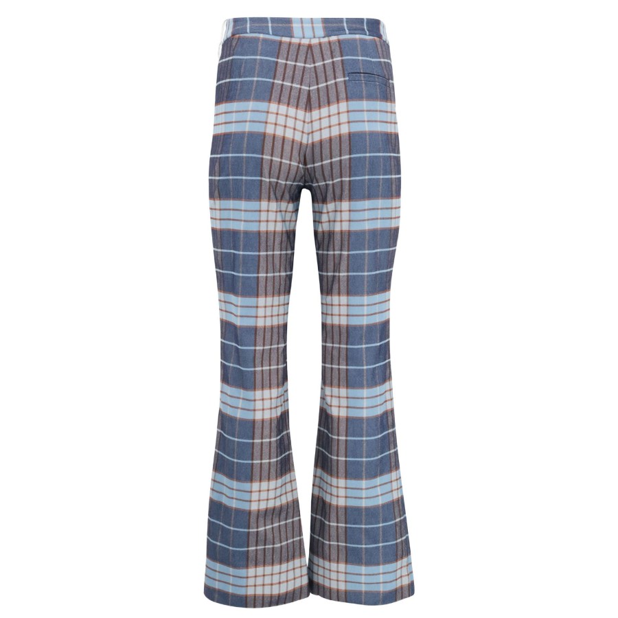 Clothing Staud | Pirouette Pant French Blue Mega Plaid